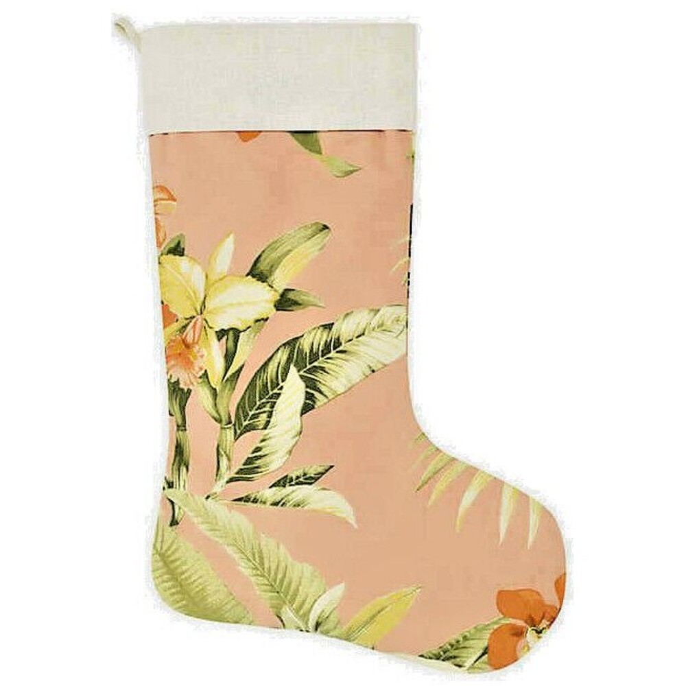 Tommy Bahama Christmas Stocking Siesta Key Cantaloupe Pink Beach House Tropical